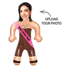 Custom Face Birthday Girl Blow Up Dolls Funny Inflatable Balloon Custom Air Doll for Party Favors