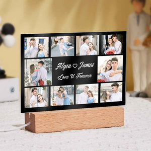 Custom Commemorative Collage Photo Light Personalized Gift For Her