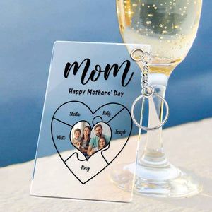 Engraved Name Plaque For Mother's Day Custom Photo Keychain Best NightLight Gift For Mom