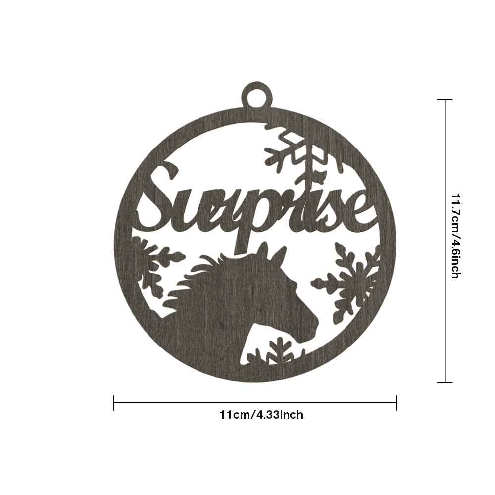 Customized Christmas Tree Ornament Hanging Decoration with Horse