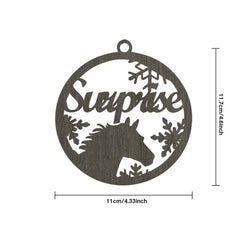 Customized Christmas Tree Ornament Hanging Decoration with Horse