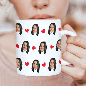 Personalized Face Mugs Little Heart Coffee Mug For Friends