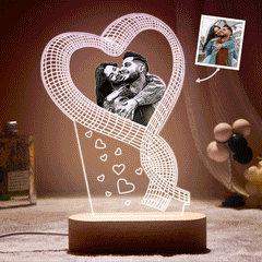 Personalised 3D LED Photo Lamp - Custom Night Light for Valentine's Day & Gifts