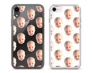 Personalized Face Pattern iPhone Case - Custom Photo Phone 13/12 Case
