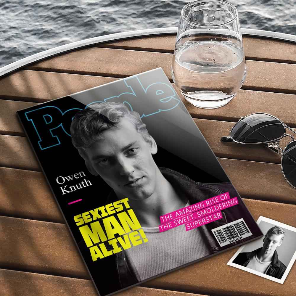 Custom Photo People Magazine Cover Plaque Gift For Boyfriend