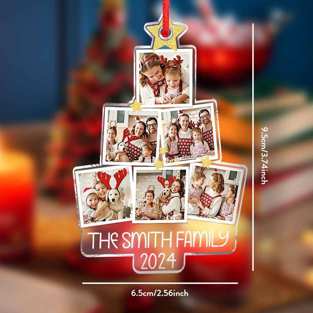 Personalized Photo Christmas Tree Ornament Custom Ornament Christmas Gift for Family