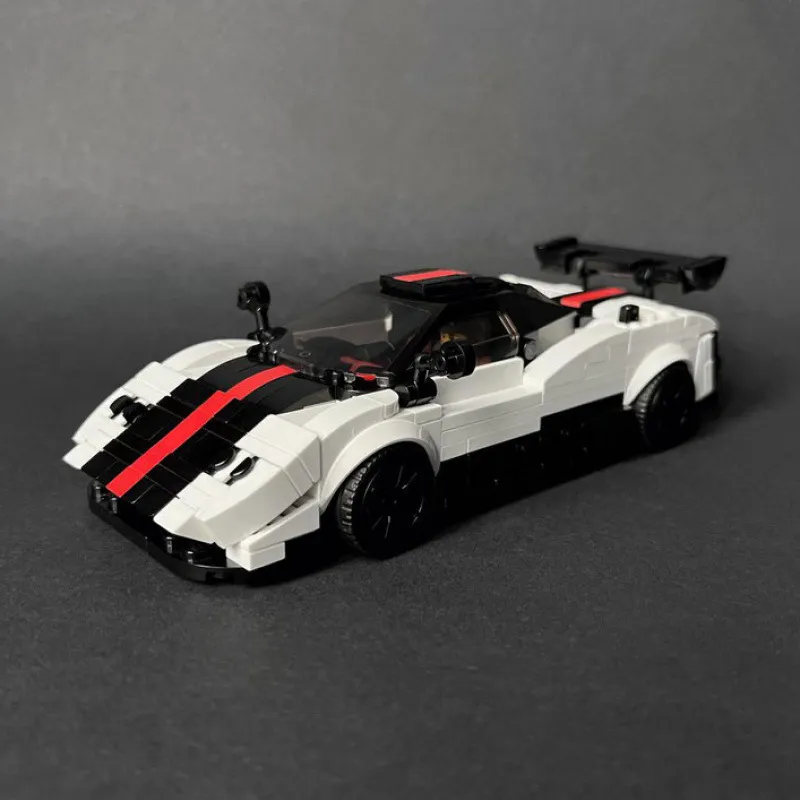 Pagani Zonda Cinque Creative Vehicle Racing Car Building Blocks with Brick Figures | Gift for Car Lovers