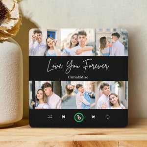 FridgeBeats Frameless Custom Photos Text Music Fridge Magnet Special for Valentine's Day New 4.0 Upgrade Colorful Album Sticker