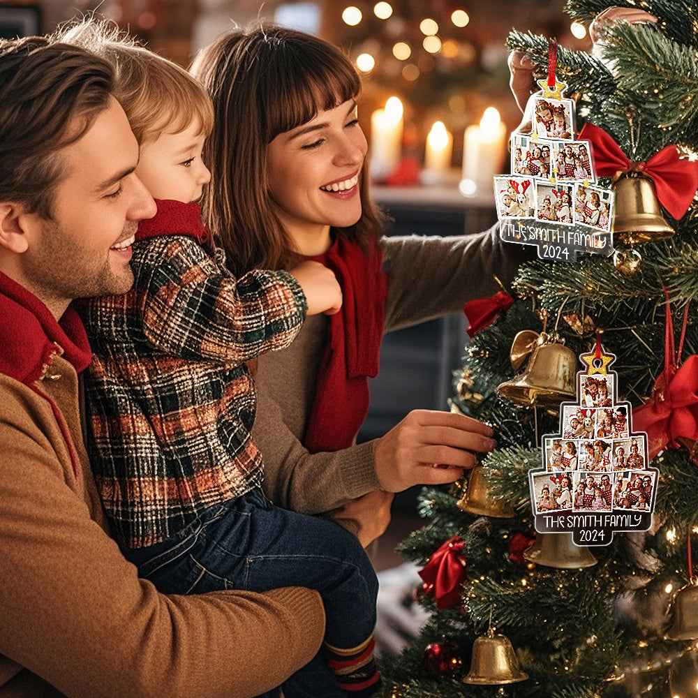 Personalized Photo Christmas Tree Ornament Custom Ornament Christmas Gift for Family