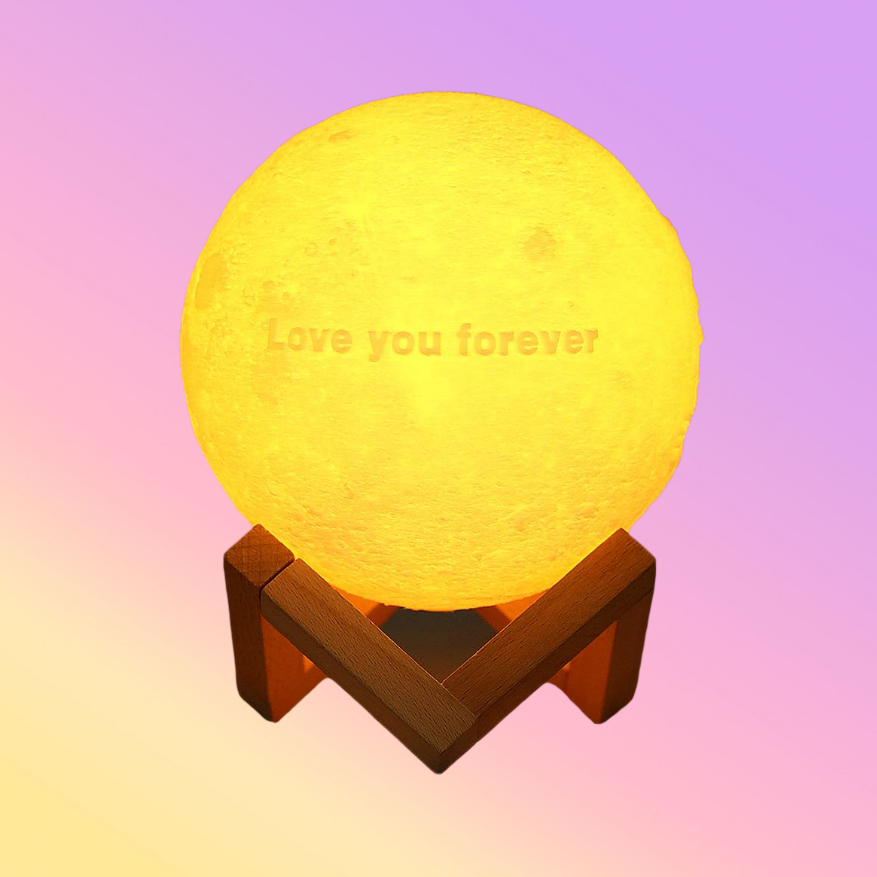 Personalised Text Moon Lamp - Custom Night Light Gift for Birthdays & Anniversaries