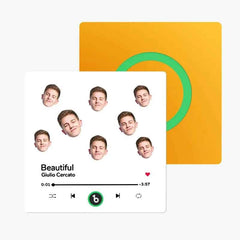 FridgeBeats Frameless Custom Music Fridge Magnet Custom Face Colorful Album Fridge Magnet Music Wall Photo Sticker Gift for Couple