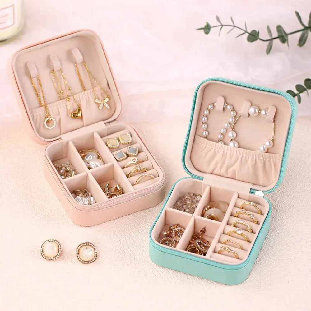 Personalized Jewelry Box with Glitter Letter Bridesmaid Gift for Her