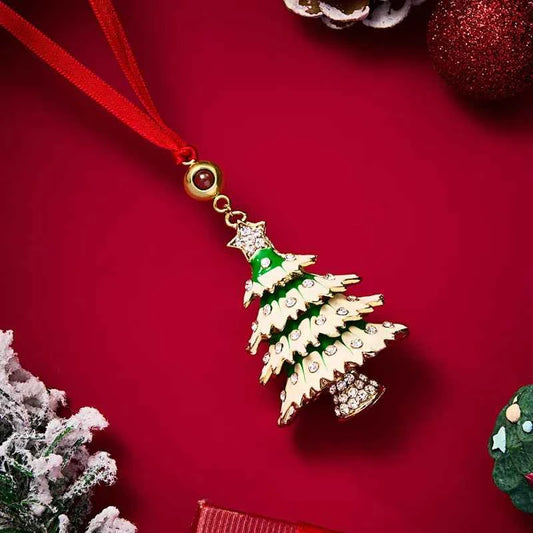 Personalized Photo Projection Ornaments Diamond Hollow Christmas Tree Photo Ornaments Best Gifts for Christmas