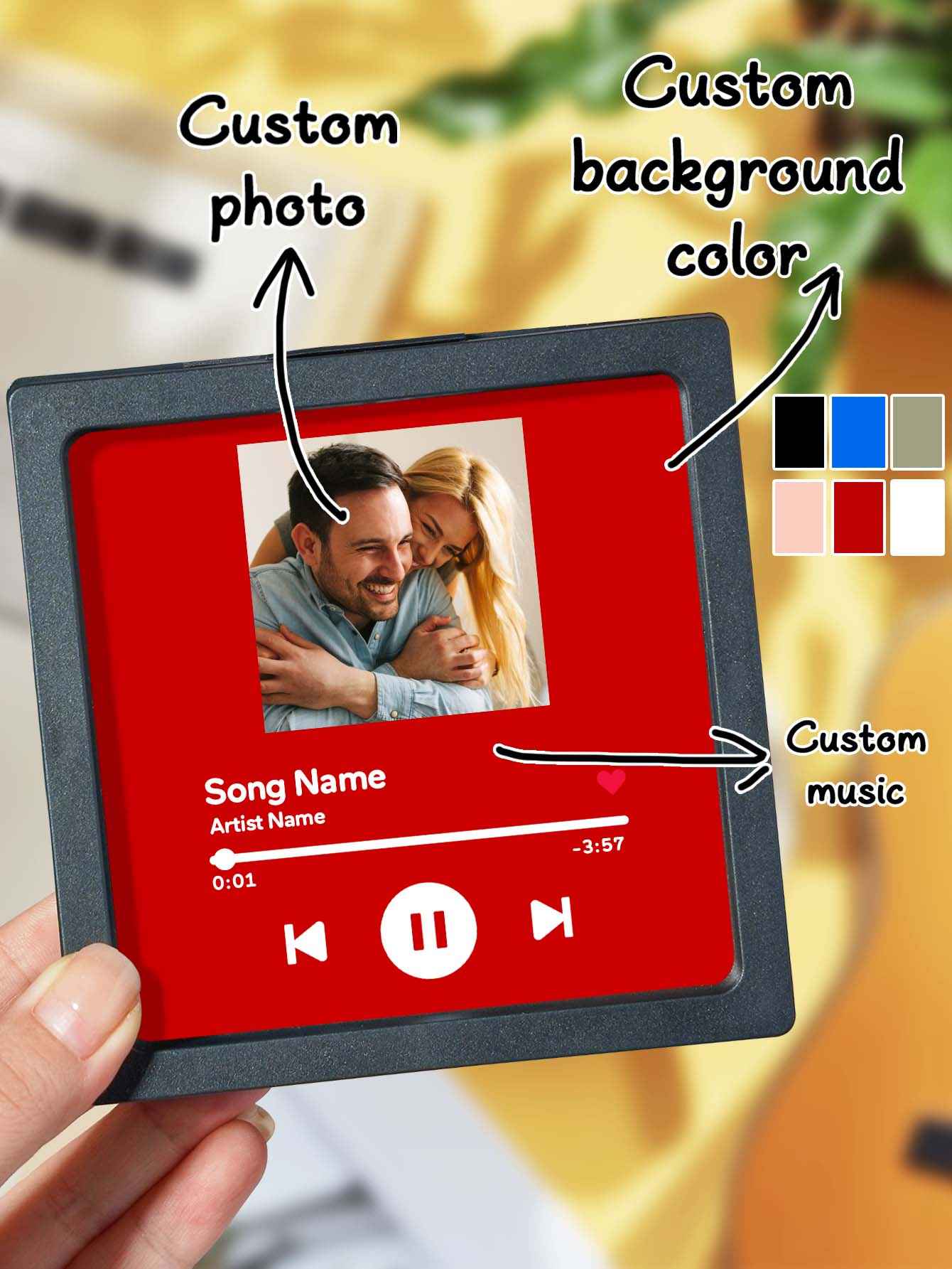 Personalized Photo Music Fridge Magnet for Unique Home Decor
