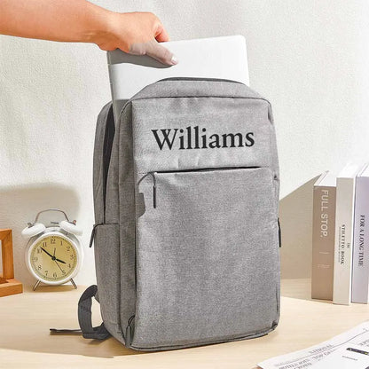 Personalised Name Backpack – Custom 15.6-inch Laptop College & School Bag for Men & Women