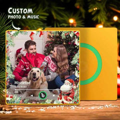 FridgeBeats Framed Custom Family Photo Music Fridge Magnet Christmas Gifts for Family Personalized Music Magnets Can Play Songs