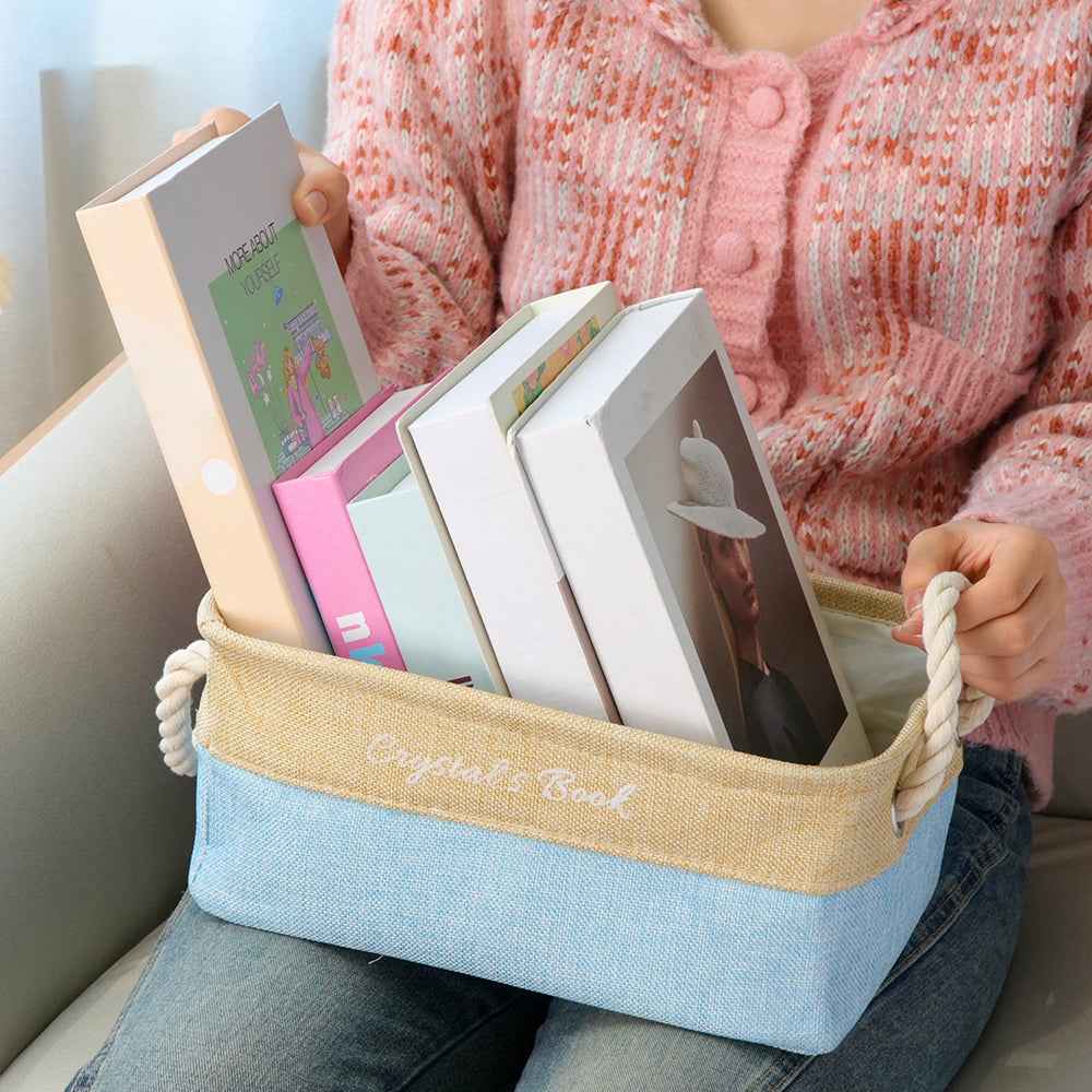 Personalized Name Foldable Script Book Organizer Birthday Gift for Book Lovers