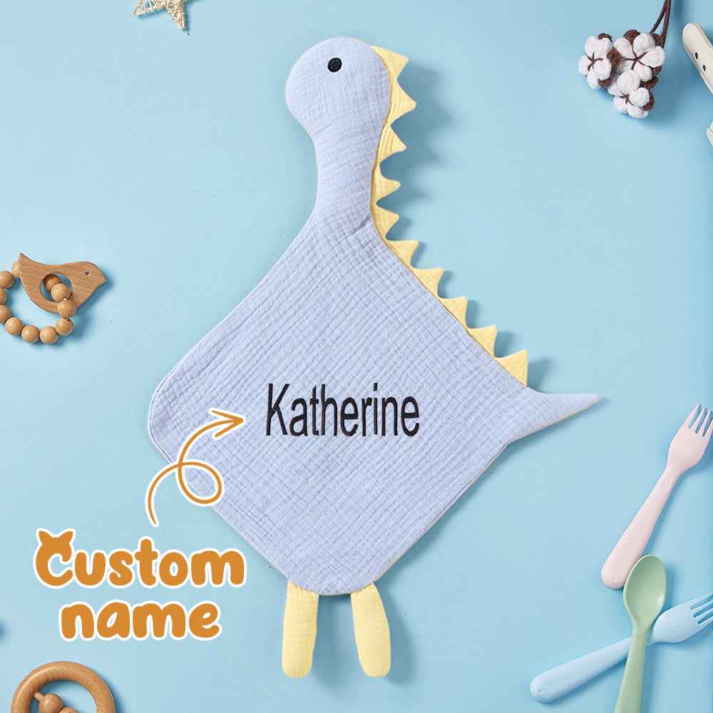 Personalized Baby Soothing Towel Soft Sleeping Swan Towel with Embroidered Name Gift for Baby
