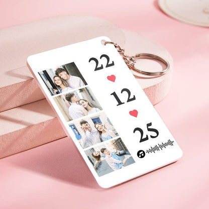 Unboxed set with scannable music photo plaque, lamp holder and personalised keychain ready for presentation