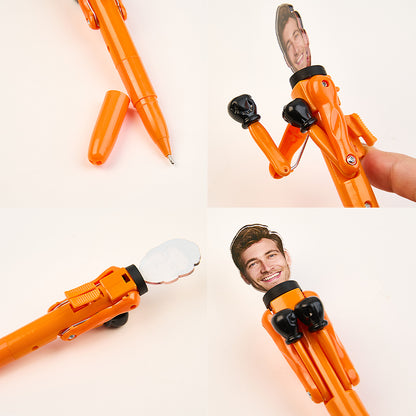 Personalised face pen packaged and ready to ship – custom photo personalisation process for bespoke stress-relief pens