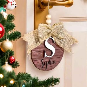 Personalized Family Name Christmas Ornament Monogram Ornament for Christmas Gift