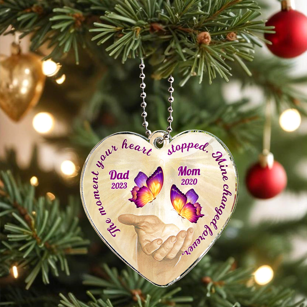 Personalised Butterfly Car Ornament with Name - Memorial Keepsake Gift