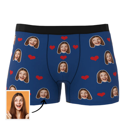 Personalised Heart Photo Boxer Briefs | Custom Men's Underwear