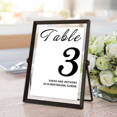 Personalized Minimalist Wedding Table Numbers Modern Table Numbers Reception Table Numbers Gift for Wedding