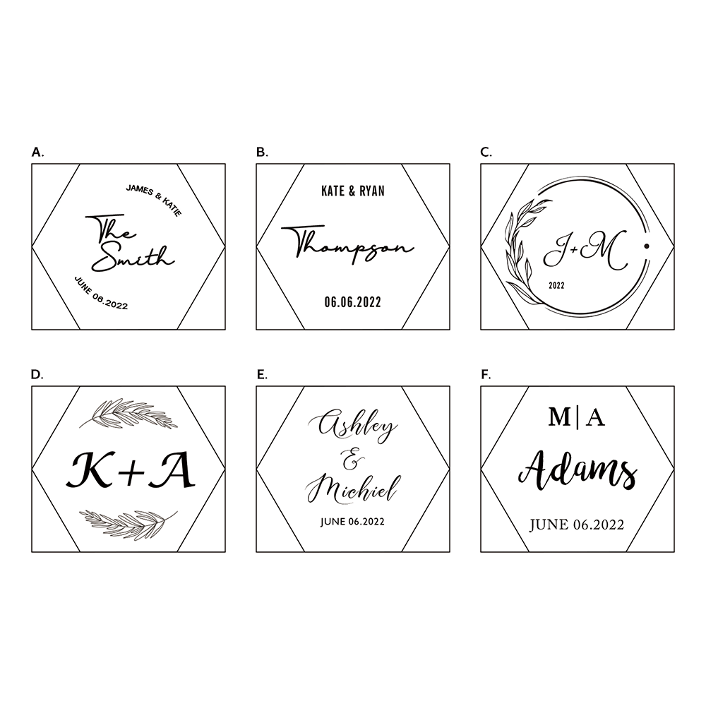 Personalised Acrylic & Walnut Wedding Ring Box - Custom Hexagonal Jewelry Gift