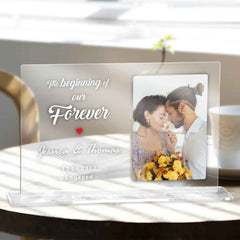 Personalized Engraved Text Acrylic Plaque Custom Photo Plaque Anniversary Gift