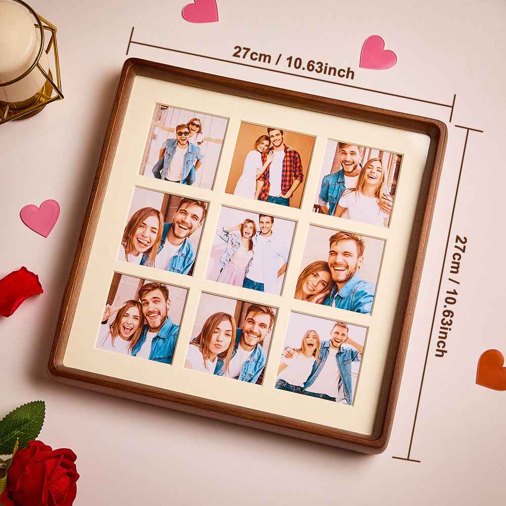 Personalized Photo Collage Photo Frame with Light Gift for Lover