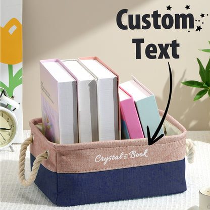 Side view of the canvas Book Organiser illustrating its height and foldable panels.