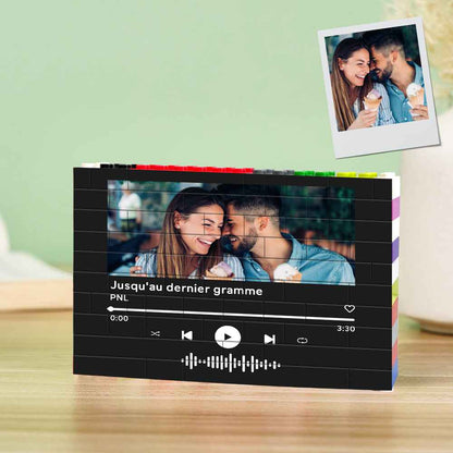 Personalized Music Code Colorful Building Brick Custom Photo Block