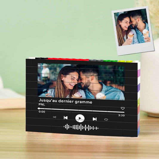 Personalized Music Code Colorful Building Brick Custom Photo Block