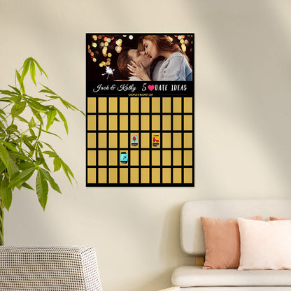 Personalised Scratch Off Bucket List Poster | Custom Couples Wedding Gift