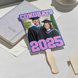 Personalized Graduation Handheld Photo Fan Graduation Party Gift for Class of 2025 Graduates