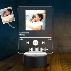 Custom Scannable Music Code Led Lamp Acrylic Plaque Night Light 7 Colors
