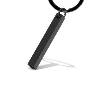 Personalized 3D Bar Keychain Engraved Music Code Key Chain