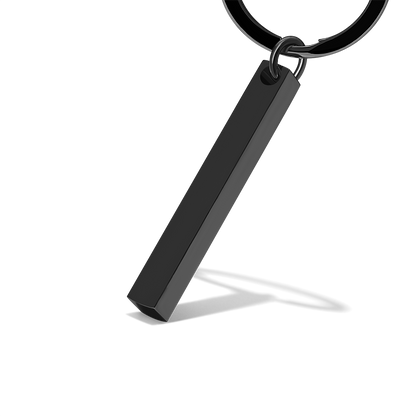 Personalized 3D Bar Keychain Engraved Music Code Key Chain