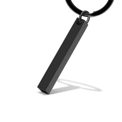 Personalised 3D Bar Keychain — Engraved Spotify Music Code