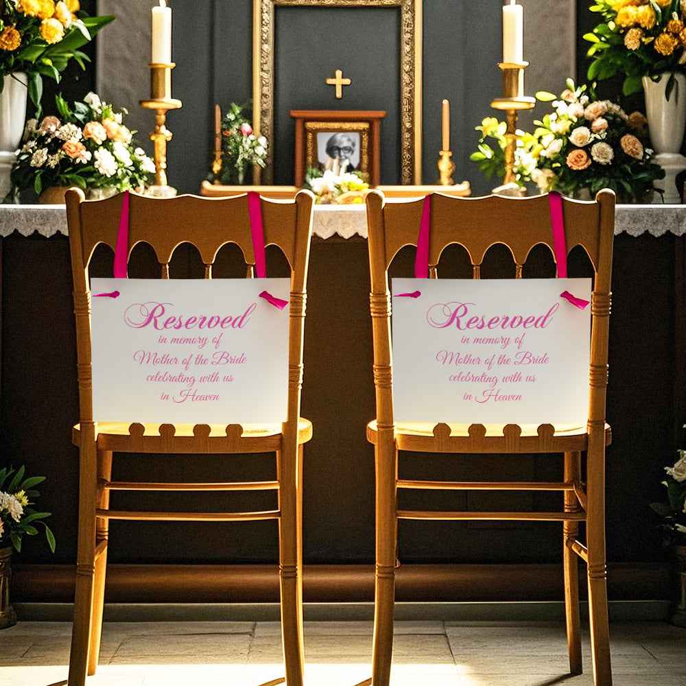 Personalized Memorial Seat Sign with Text Memorial Wedding Gift for Family Friend
