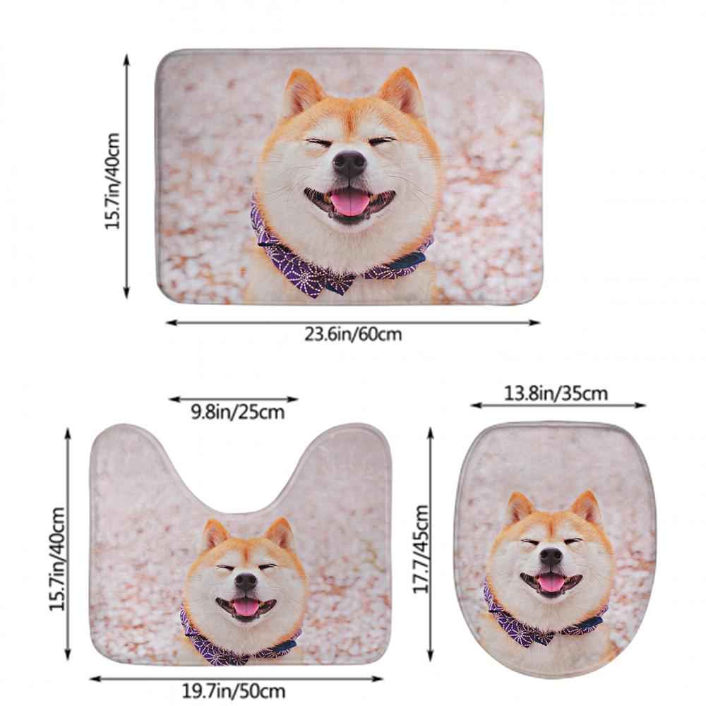 Custom Photo Bathroom Rug Set 3 Piece Personalized Non Slip Bath Mat
