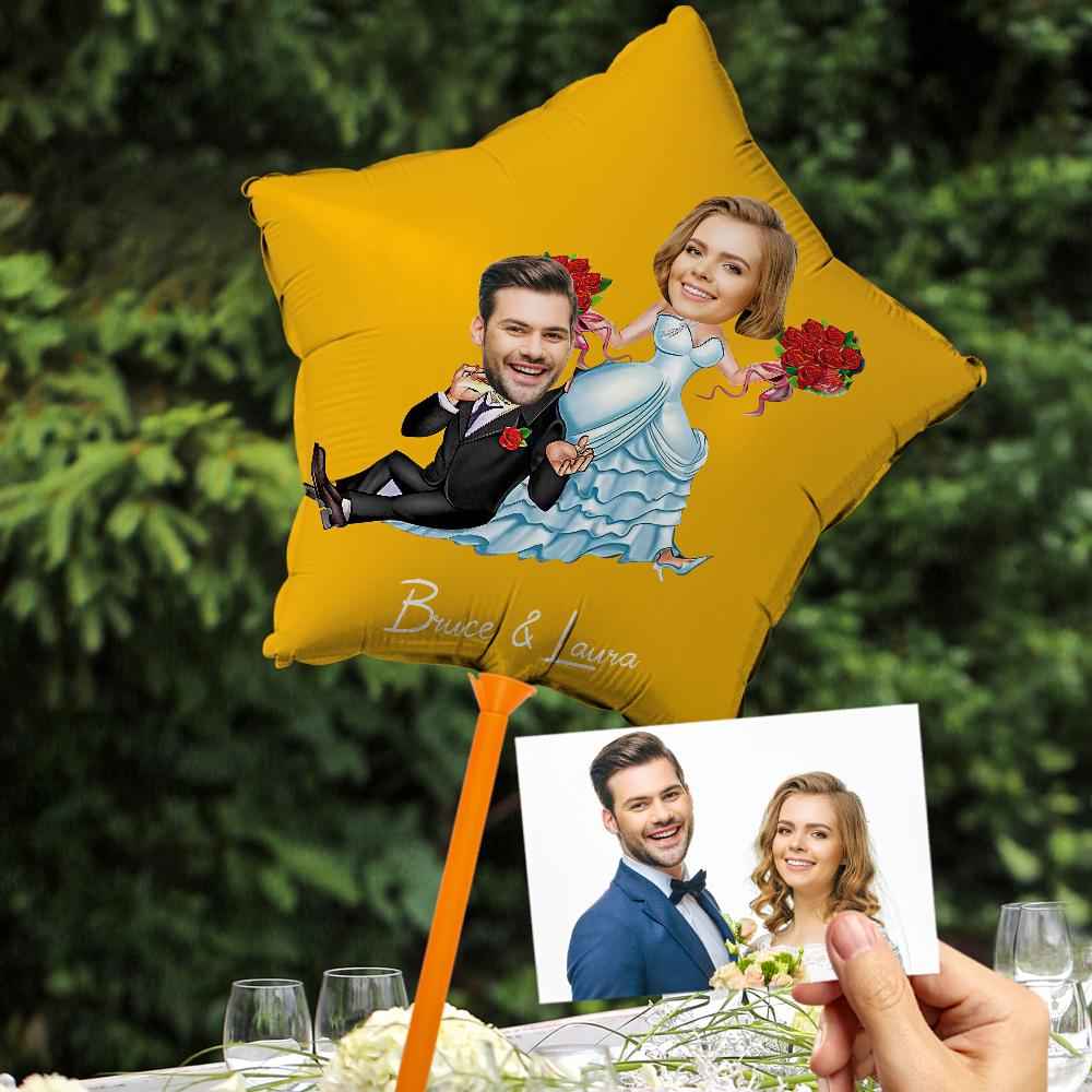 Personalized Face Balloons for Party Engagement Wedding Anniversary Decorations