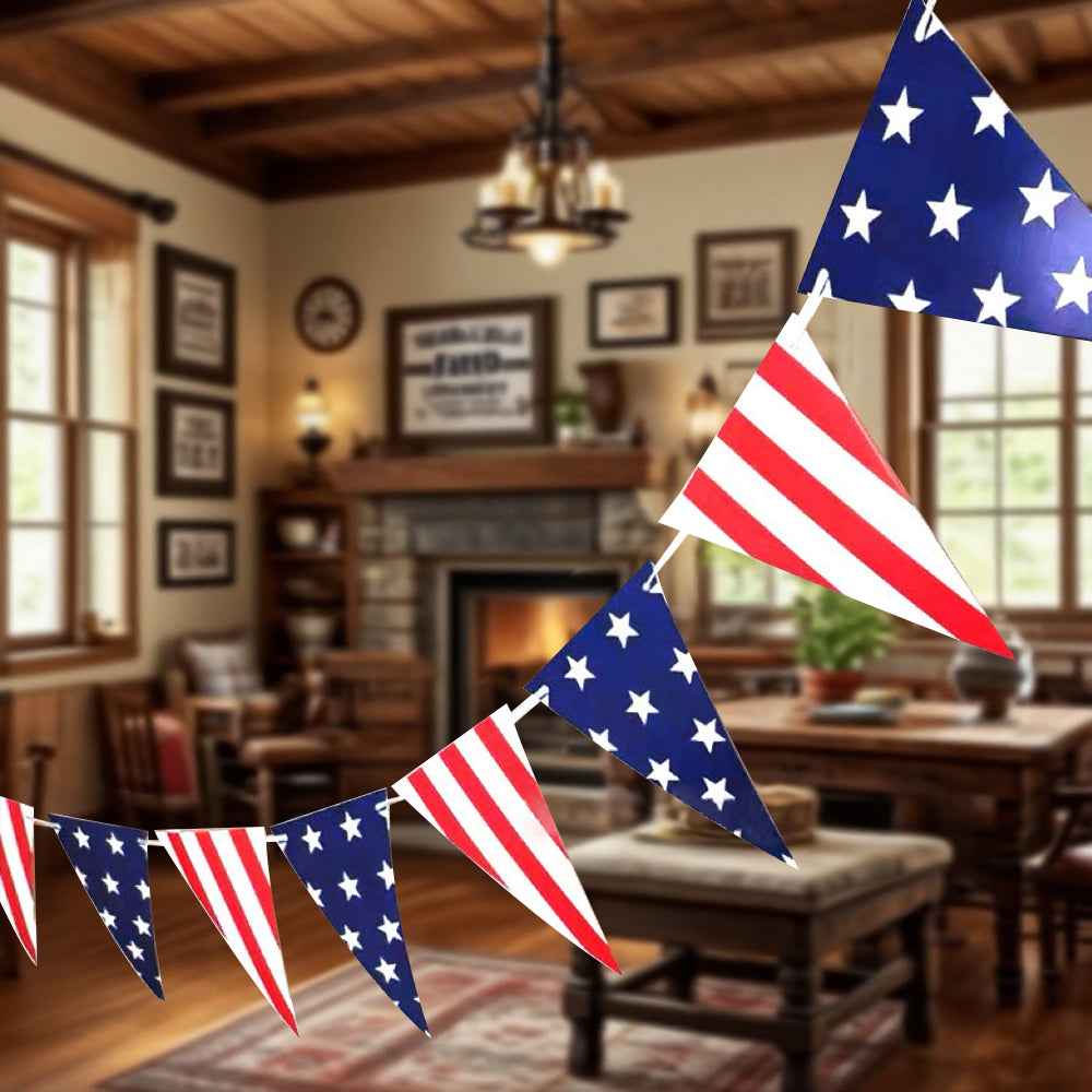 4th of July Patriotic Banner Garland – Independence Day Party Decoration