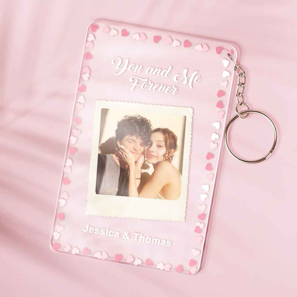 Custom Photo Keychain With Your Name Personalized Glass Night Light With Photo