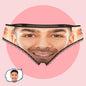 Custom Face women's panties with a personalised boyfriend face printed on the front on soft 100% polyester fleece, vibrant long‑lasting sublimation print, novelty personalised underwear gift