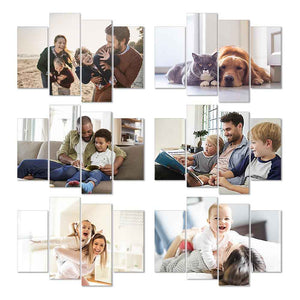 Custom 4 PCS Photo Oil Painting Canvas Art Wall Decor Frameless