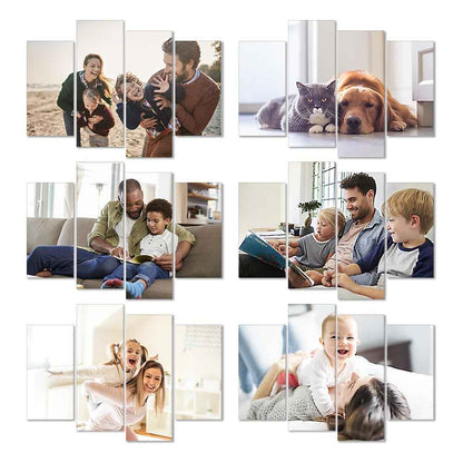 Custom 4 PCS Photo Oil Painting Canvas Art Wall Decor Frameless