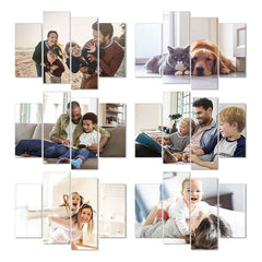 Custom 4 PCS Photo Oil Painting Canvas Art Wall Decor Frameless