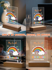Personalised Rainbow Name Night Light - Custom Teacher & Student Gift